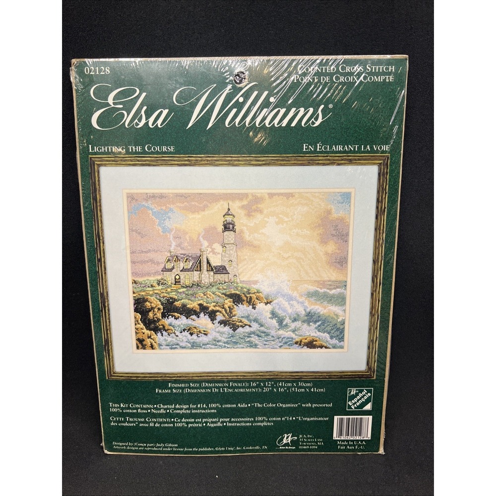 VTG Elsa Williams "Lighting The Course"  Lighthouse Cross Stitch Kit 02128 New